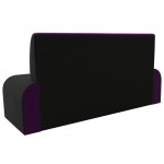 Кухонный прямой диван Кармен черный\фиолетовый
