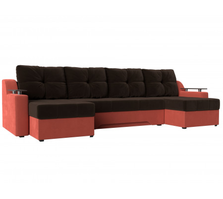 П-образный диван Сенатор, Микровельвет, Модель 112410