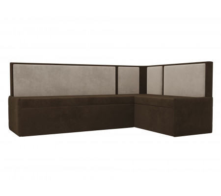 Кухонный угловой диван Кристина правый угол, Велюр, Модель 118457