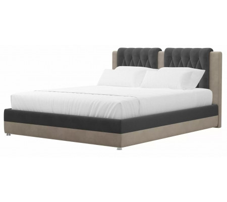 Интерьерная кровать Камилла, Велюр, Модель 101304