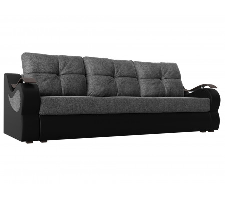 Прямой диван Меркурий еврокнижка, Рогожка, Экокожа, Модель 100488