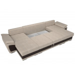 П-образный диван Нэстор, Рогожка, Экокожа, Модель 109960
