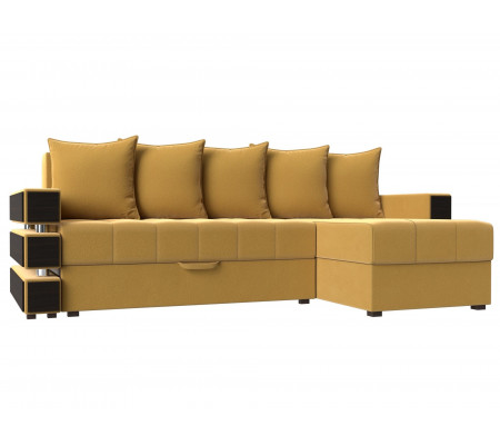 Угловой диван Венеция правый угол, Микровельвет, Модель 108438