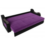Прямой диван Меркурий еврокнижка Фиолетовый\Черный