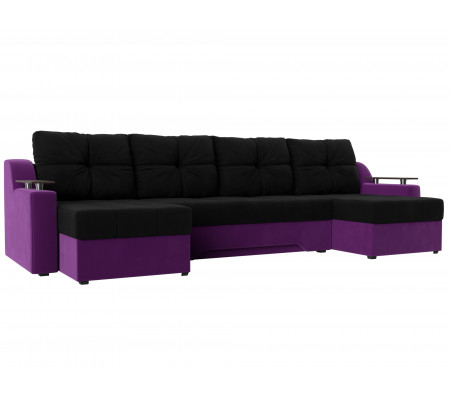 П-образный диван Сенатор, Микровельвет, Модель 112418
