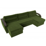 П-образный диван Форсайт Зеленый