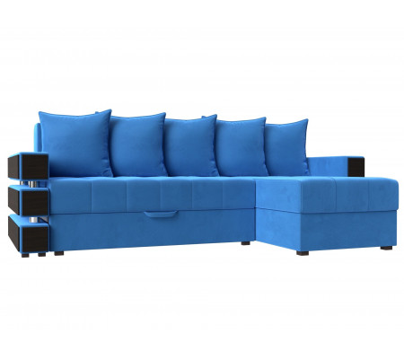 Угловой диван Венеция правый угол, Велюр, Модель 108430