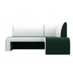 Кухонный угловой диван Кармен Зеленый\Белый