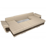 П-образный диван Нэстор, Экокожа, рогожка, Модель 109951