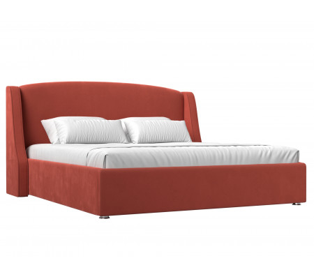 Интерьерная кровать Лотос 160, Микровельвет, Модель 114001