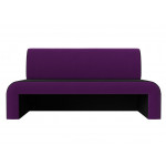 Кухонный прямой диван Кармен черный\фиолетовый