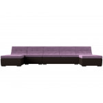 П-образный модульный диван Монреаль Long, Микровельвет, Модель 111537
