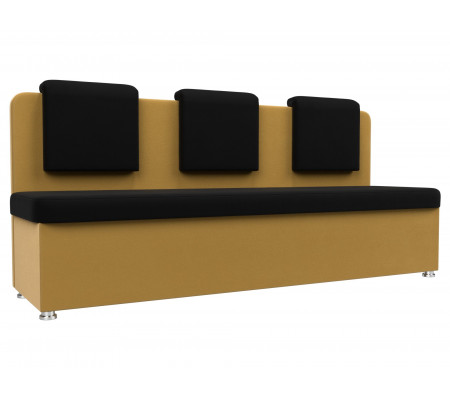 Кухонный прямой диван Маккон 3-х местный, Микровельвет, Модель 109210