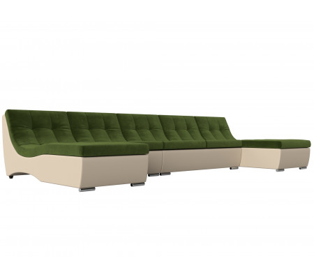 П-образный модульный диван Монреаль Long, Микровельвет, Модель 111535