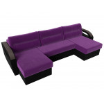 П-образный диван Форсайт Фиолетовый