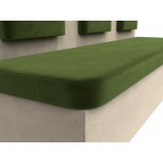 Кухонный прямой диван Маккон 3-х местный Зеленый\Бежевый