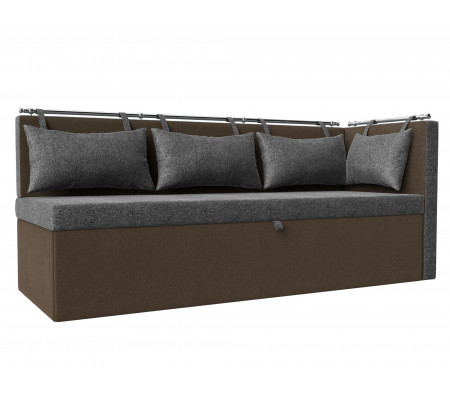 Кухонный диван Метро с углом справа, Рогожка, Модель 114091