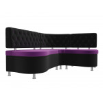 Кухонный угловой диван Вегас Фиолетовый\Черный