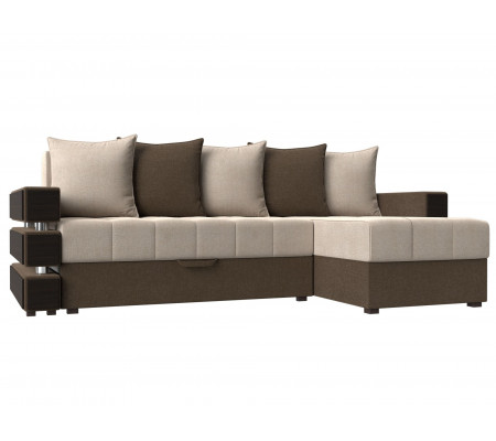 Угловой диван Венеция правый угол, Рогожка, Модель 108433