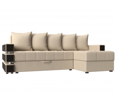Угловой диван Венеция правый угол, Экокожа, Модель 27945