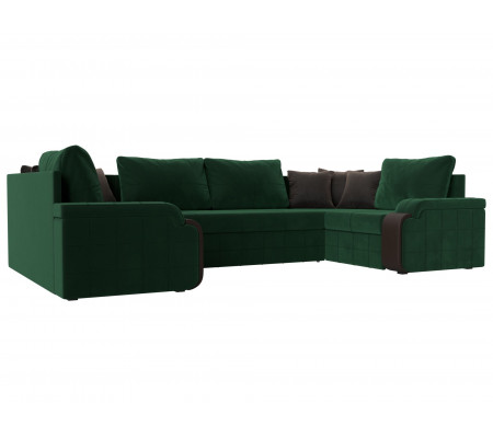 П-образный диван Николь, Велюр, Модель 102981