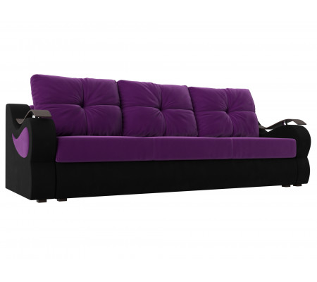 Прямой диван Меркурий еврокнижка, Микровельвет, Модель 100480