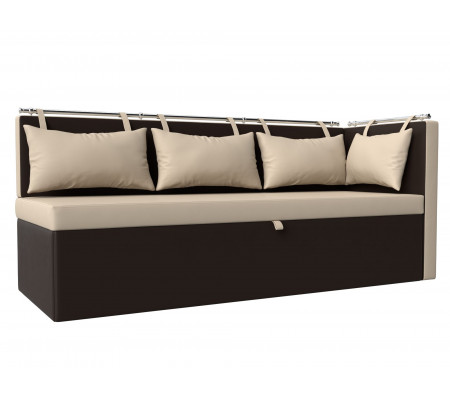 Кухонный диван Метро с углом справа, Экокожа, Модель 28574