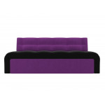 Кухонный прямой диван Люксор черный\фиолетовый