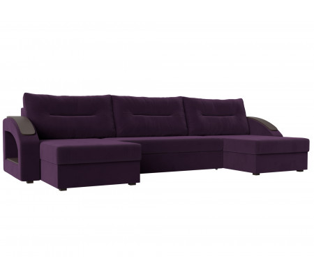 П-образный диван Канзас, Велюр, Модель 110337