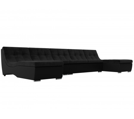 П-образный модульный диван Монреаль Long, Велюр, Модель 111529
