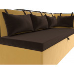 Кухонный диван Метро с углом справа, Микровельвет, Модель 114086