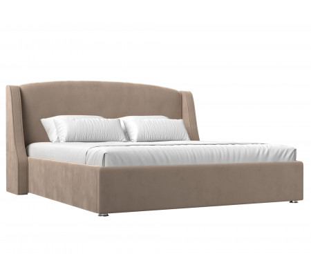 Интерьерная кровать Лотос 160, Велюр, Модель 101108