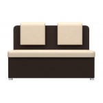 Кухонный прямой диван Маккон 2-х местный бежевый\коричневый