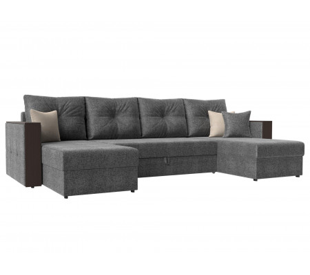 П-образный диван Валенсия, Рогожка, Модель 31449