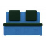 Кухонный прямой диван Маккон 2-х местный зеленый\Голубой