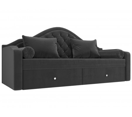 Прямой диван софа Сойер, Велюр, Модель 100577
