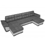 П-образный диван Нэстор, Рогожка, Экокожа, Модель 109963