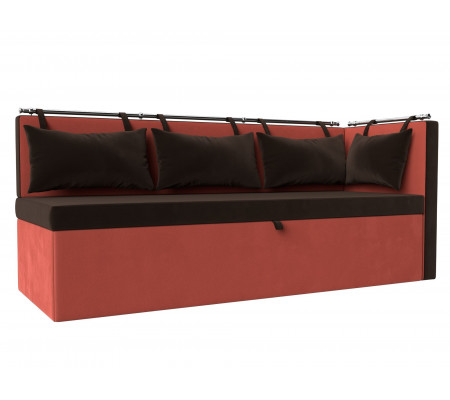 Кухонный диван Метро с углом справа, Микровельвет, Модель 114087