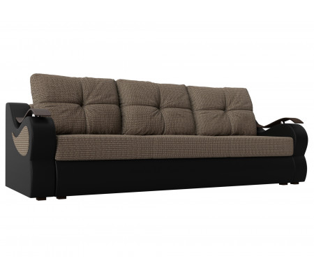 Прямой диван Меркурий еврокнижка, Рогожка, Экокожа, Модель 100485