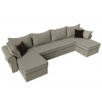 П-образный диван Элис, Рогожка, Модель 110304