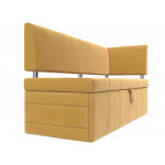 Кухонный прямой диван Стоун с углом правый, Микровельвет, Модель 115936
