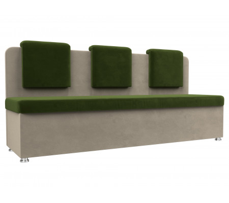 Кухонный прямой диван Маккон 3-х местный, Микровельвет, Модель 101373