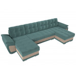 П-образный диван Нэстор, Велюр, Модель 109921