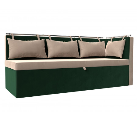 Кухонный диван Метро с углом справа, Велюр, Модель 105026