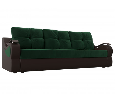 Прямой диван Меркурий еврокнижка, Велюр, Экокожа, Модель 111364
