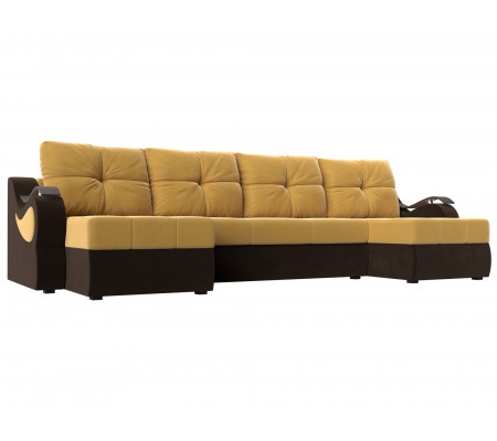 П-образный диван Меркурий, Микровельвет, Модель 111417