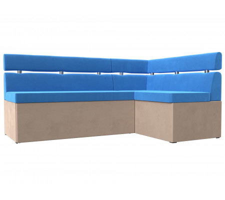 Кухонный угловой диван Классик правый угол, Велюр, Модель 106590