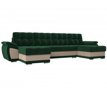 П-образный диван Нэстор, Велюр, Модель 109932