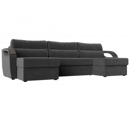 П-образный диван Форсайт, Велюр, Модель 100811