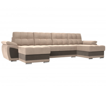 П-образный диван Нэстор, Велюр, Модель 31528